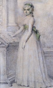 Portrait of a woman by a music stand, 1793 by Richard Cosway